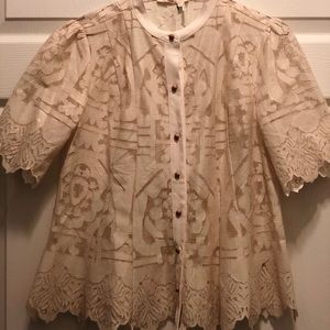 Anthropologie lace top